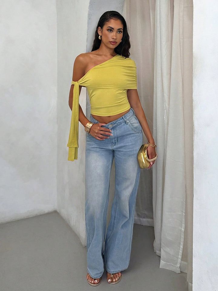 Top SHEIN, galben