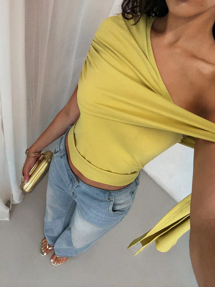 Top SHEIN, galben