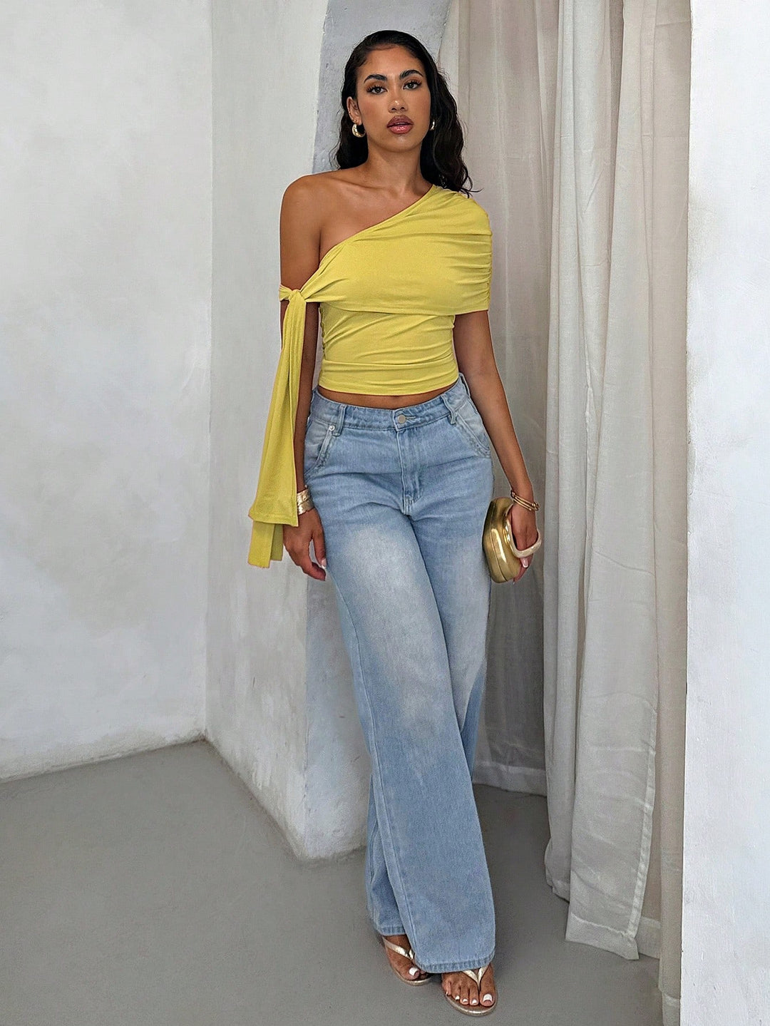 Top SHEIN, galben