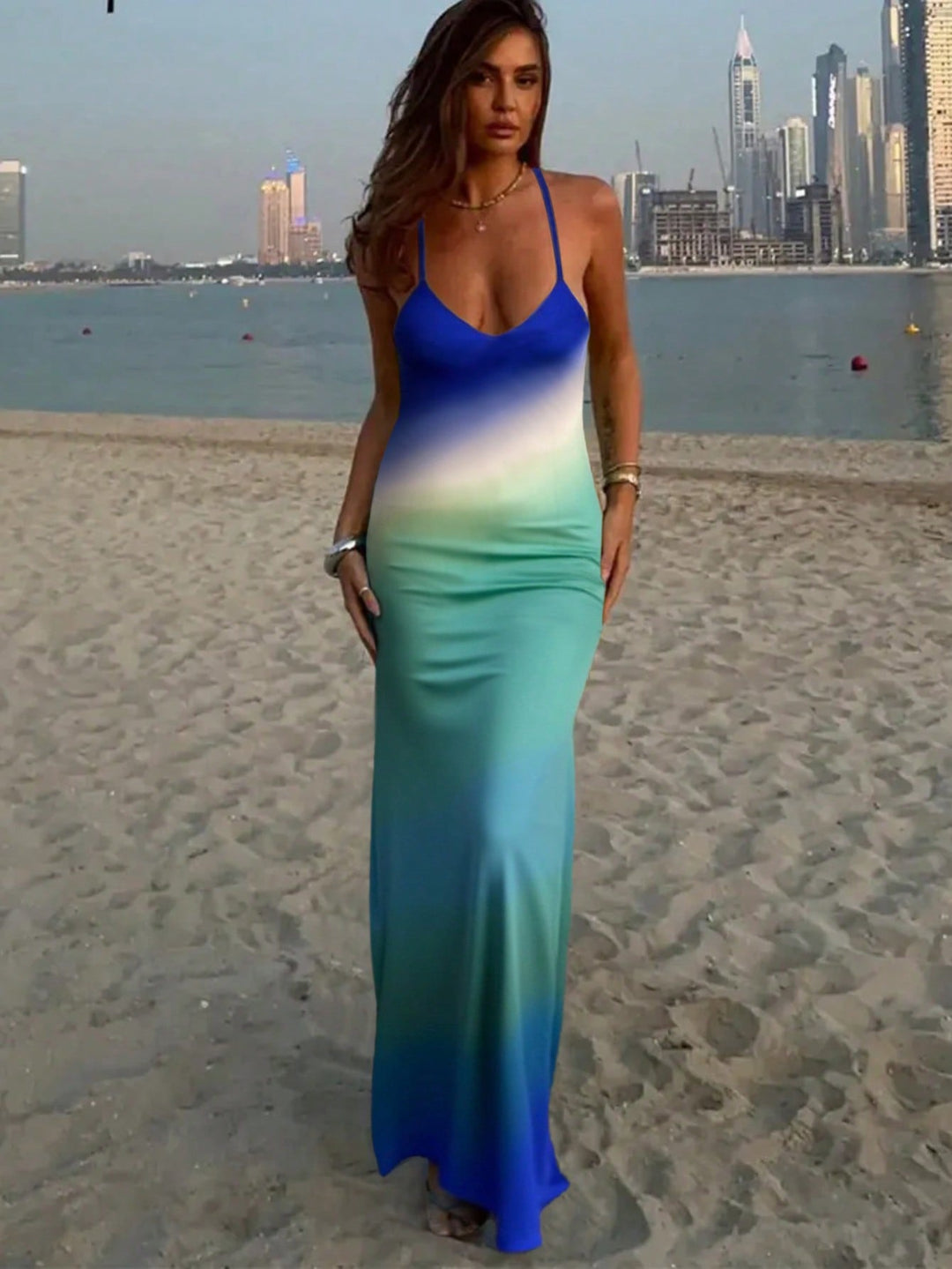 Rochie maxi SHEIN, mix culori