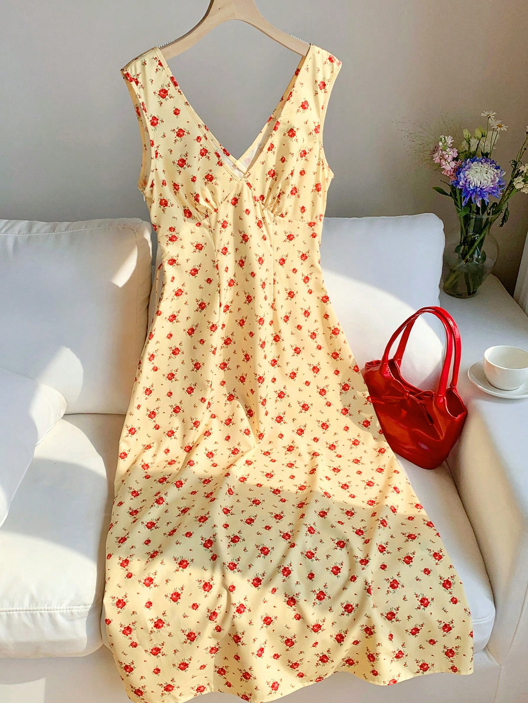 Rochie midi SHEIN, galben