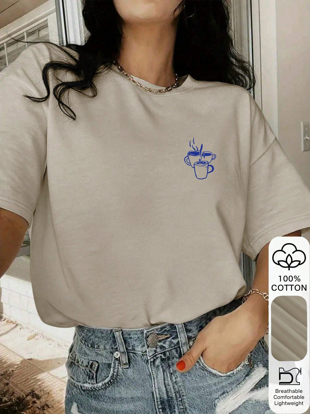 Tricou SHEIN, bej