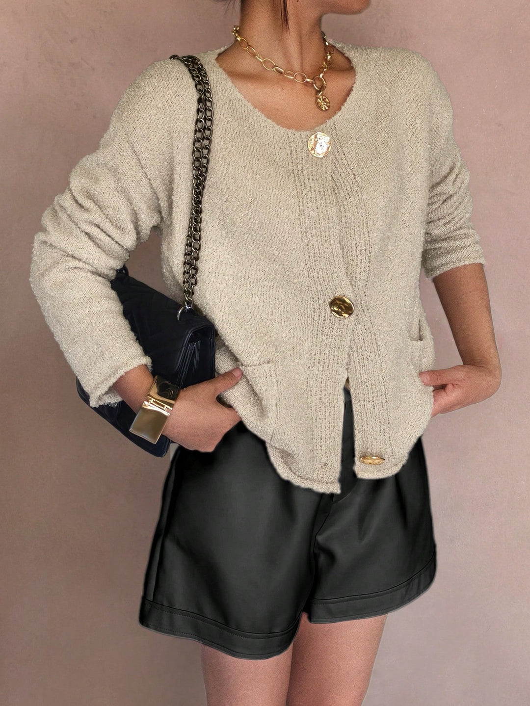 Top SHEIN, bej