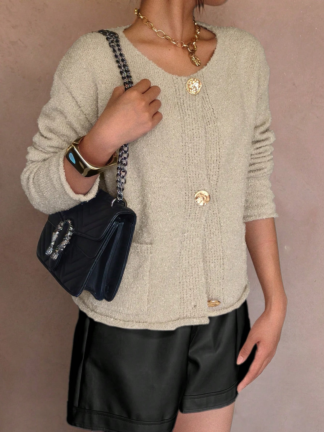 Top SHEIN, bej
