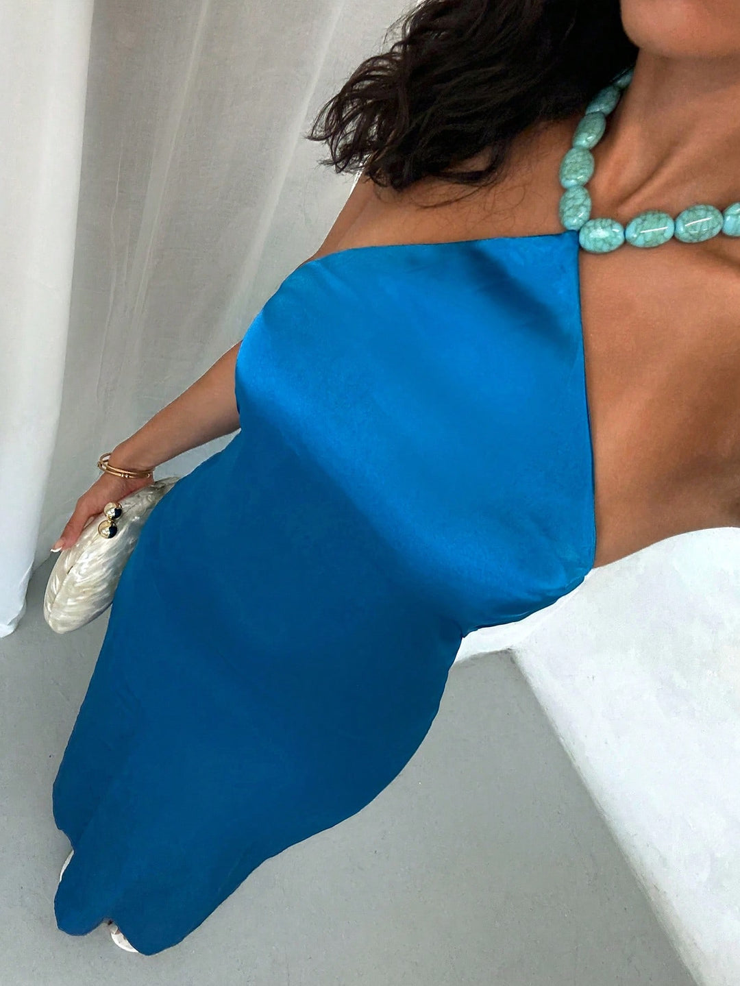 Rochie maxi SHEIN, albastru