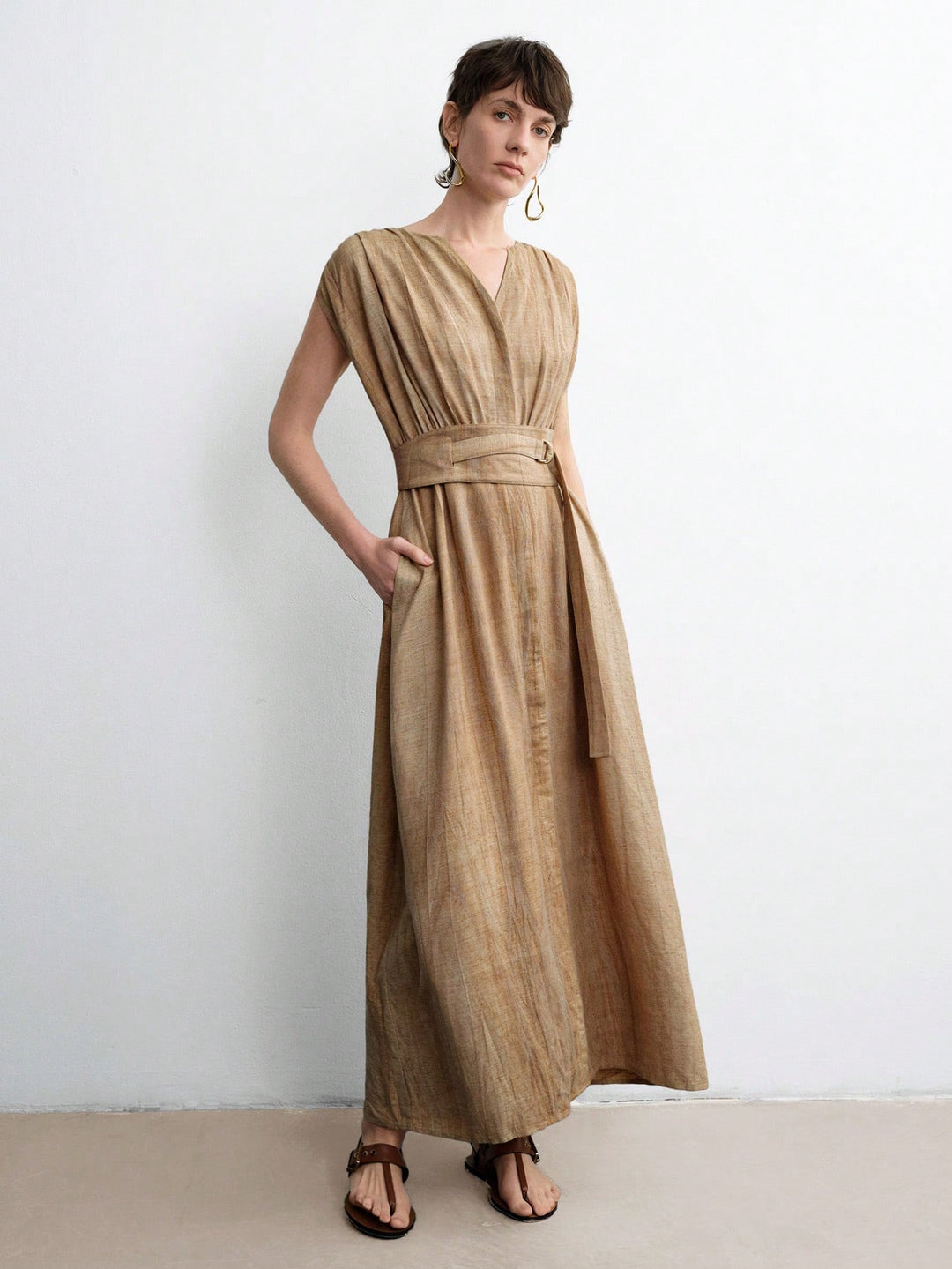 Rochie maxi SHEIN, kaki