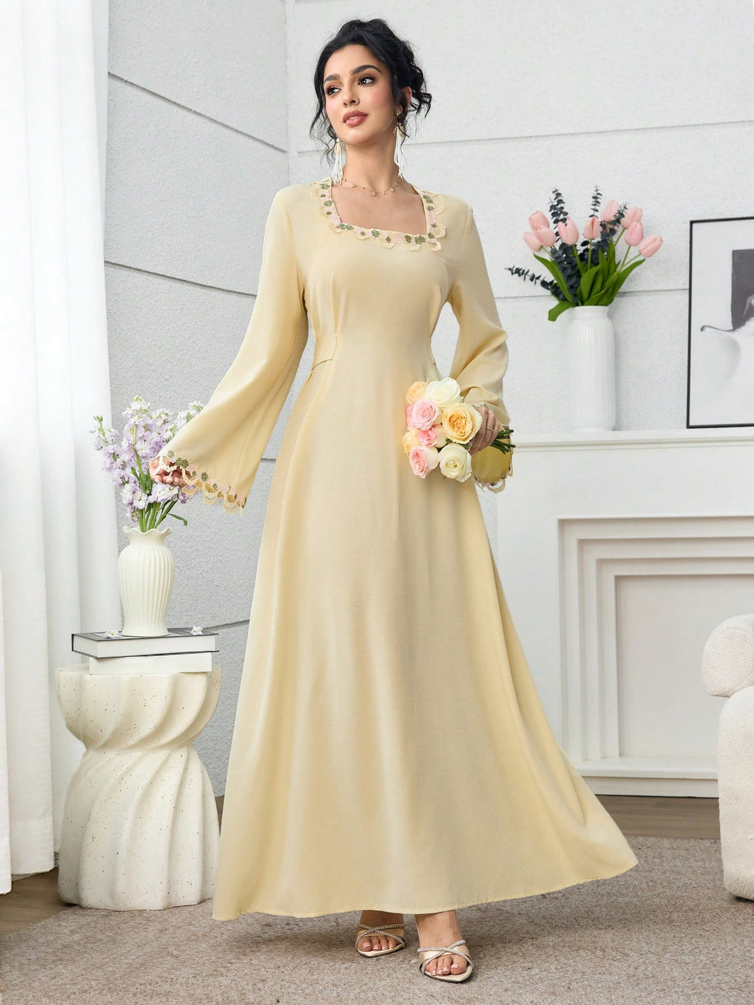 Rochie maxi SHEIN, galben