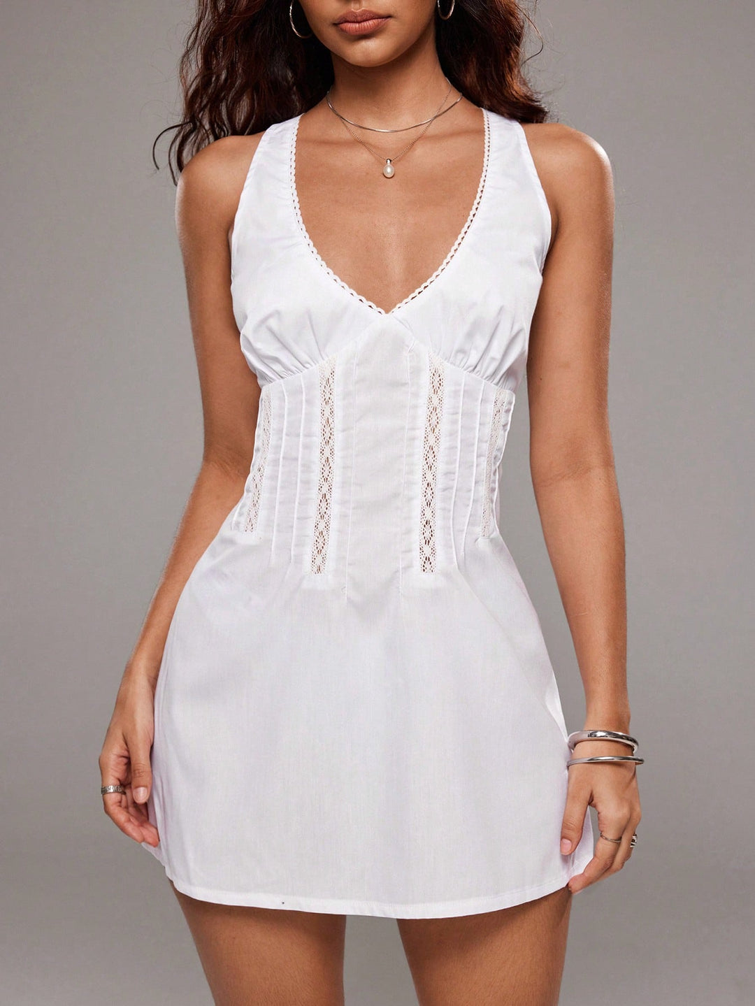 Rochie mini SHEIN, alb