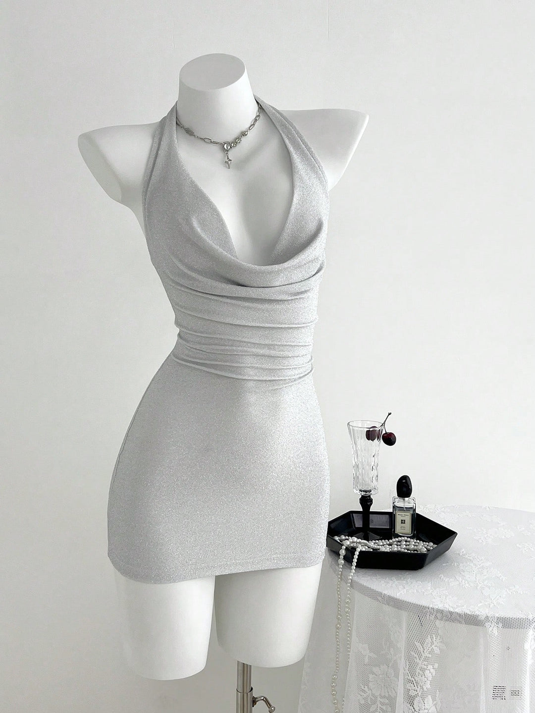 Rochie mini SHEIN, alb