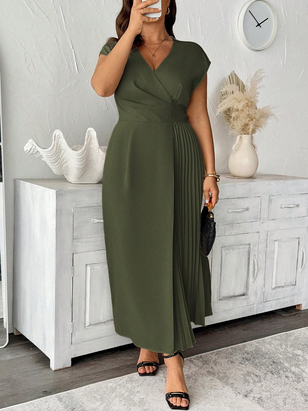 Rochie maxi SHEIN, verde