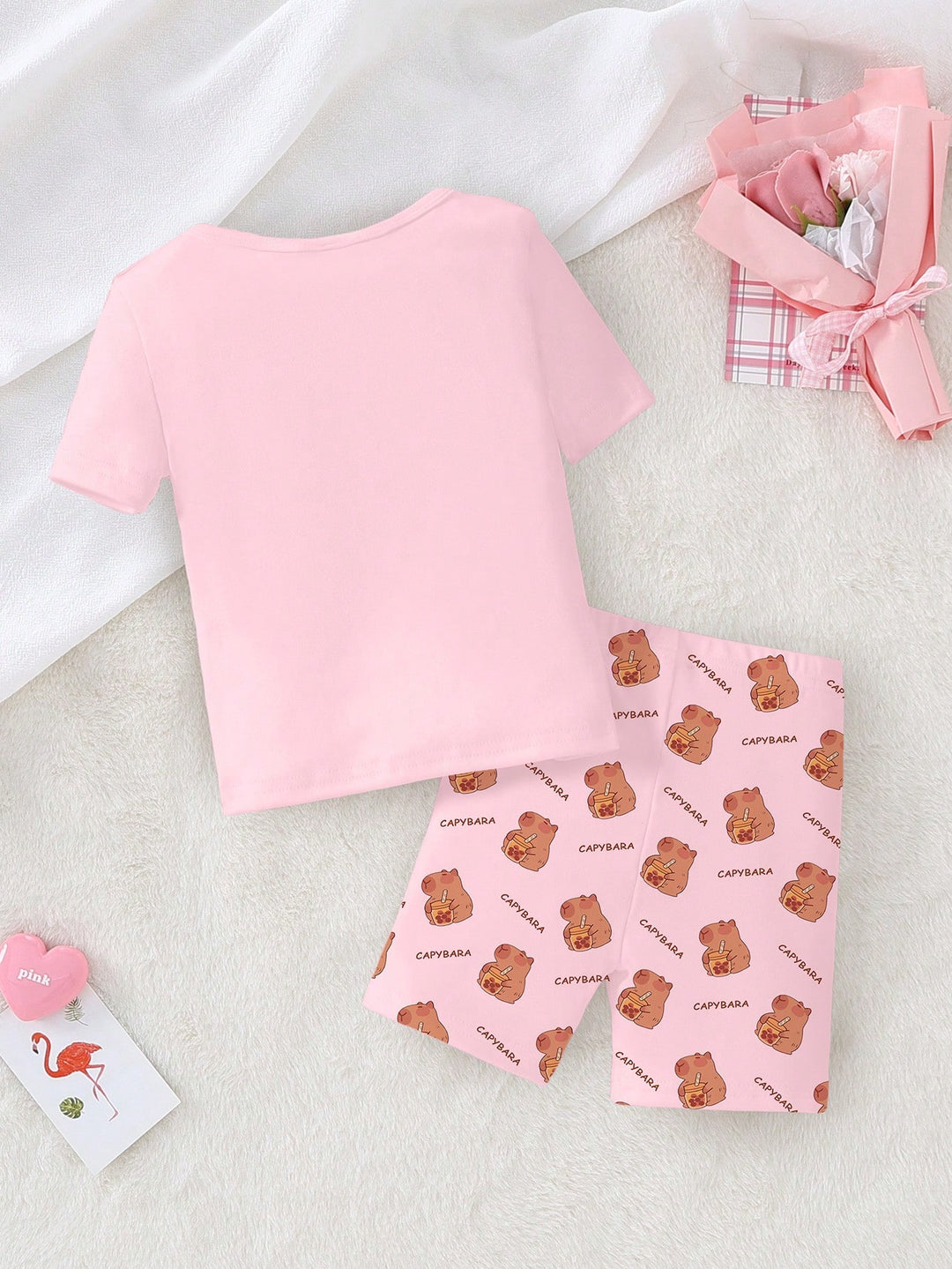 Compleu pijamale SHEIN, roz