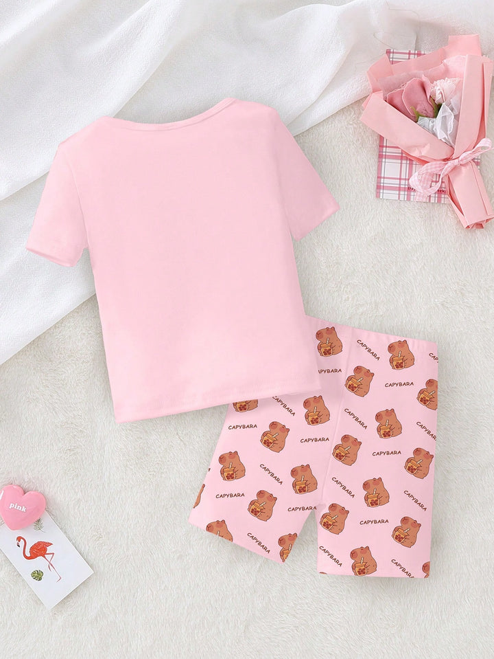 Compleu pijamale SHEIN, roz