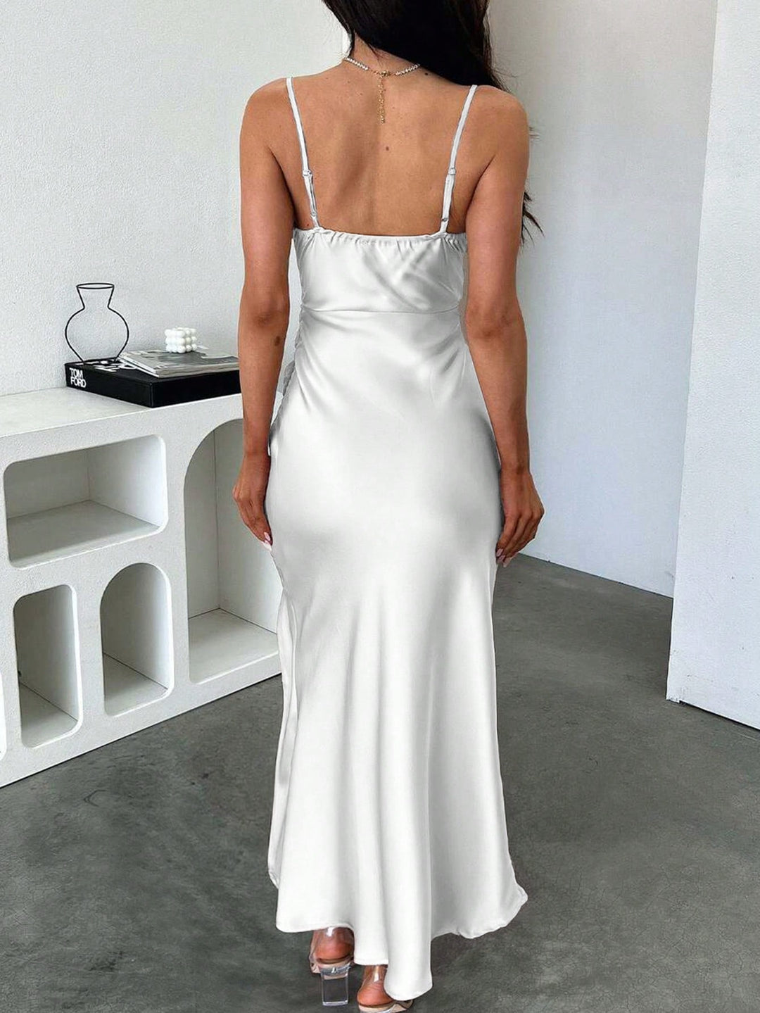 Rochie maxi SHEIN, alb