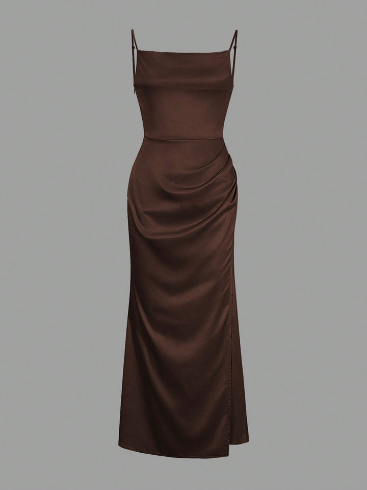 Rochie maxi SHEIN, maro