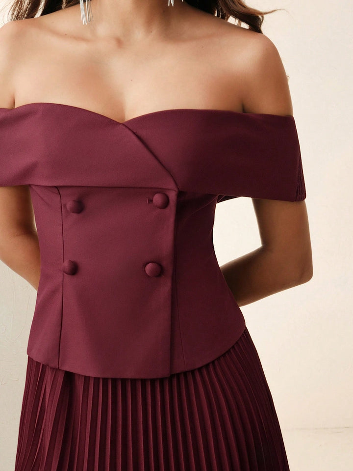 Rochie maxi SHEIN, vișiniu