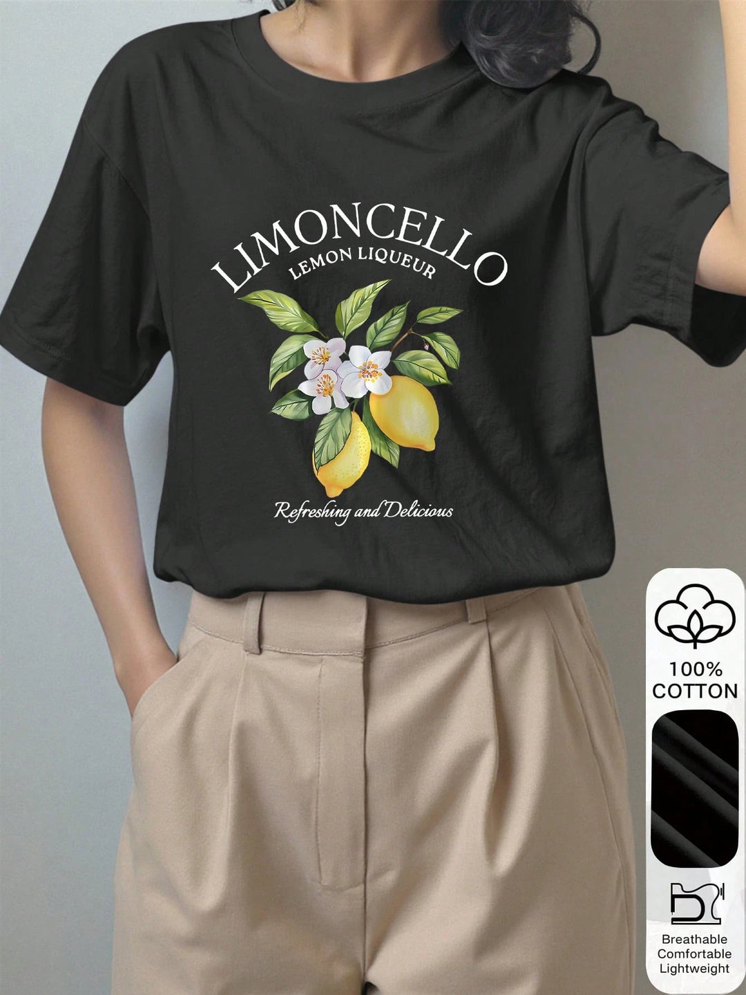 SHEIN fekete póló