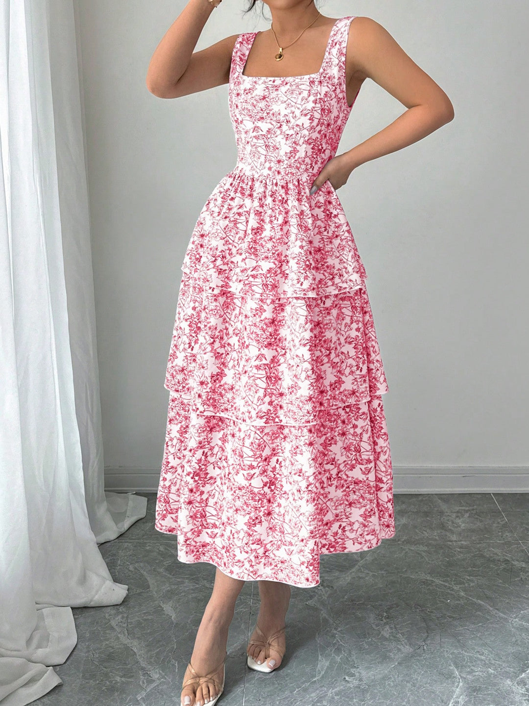 Rochie maxi SHEIN, roz