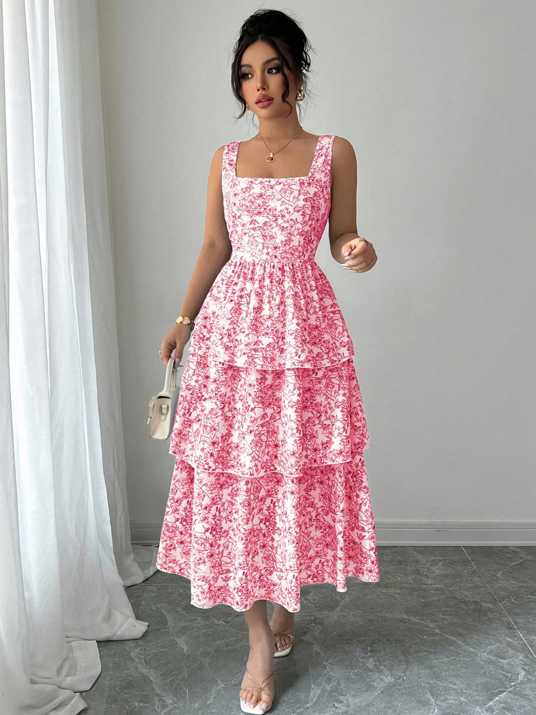 Rochie maxi SHEIN, roz