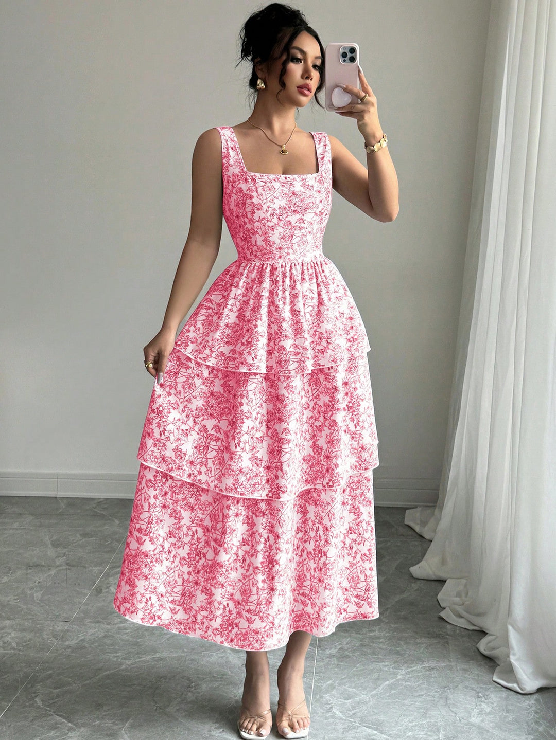 Rochie maxi SHEIN, roz