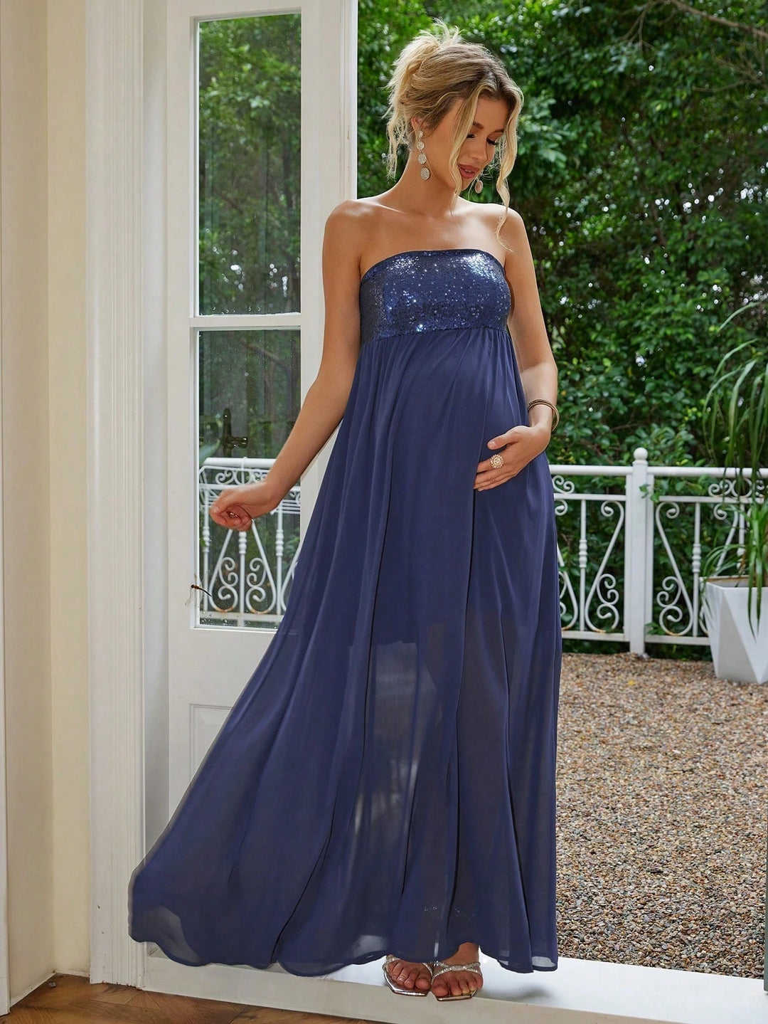 Rochie maxi SHEIN, albastru