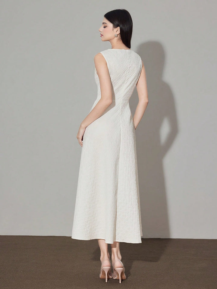 Rochie midi SHEIN, crem