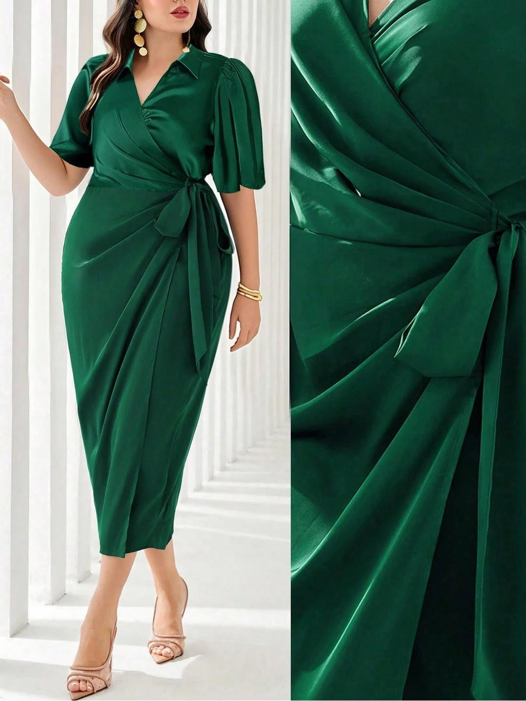 Rochie maxi SHEIN, verde