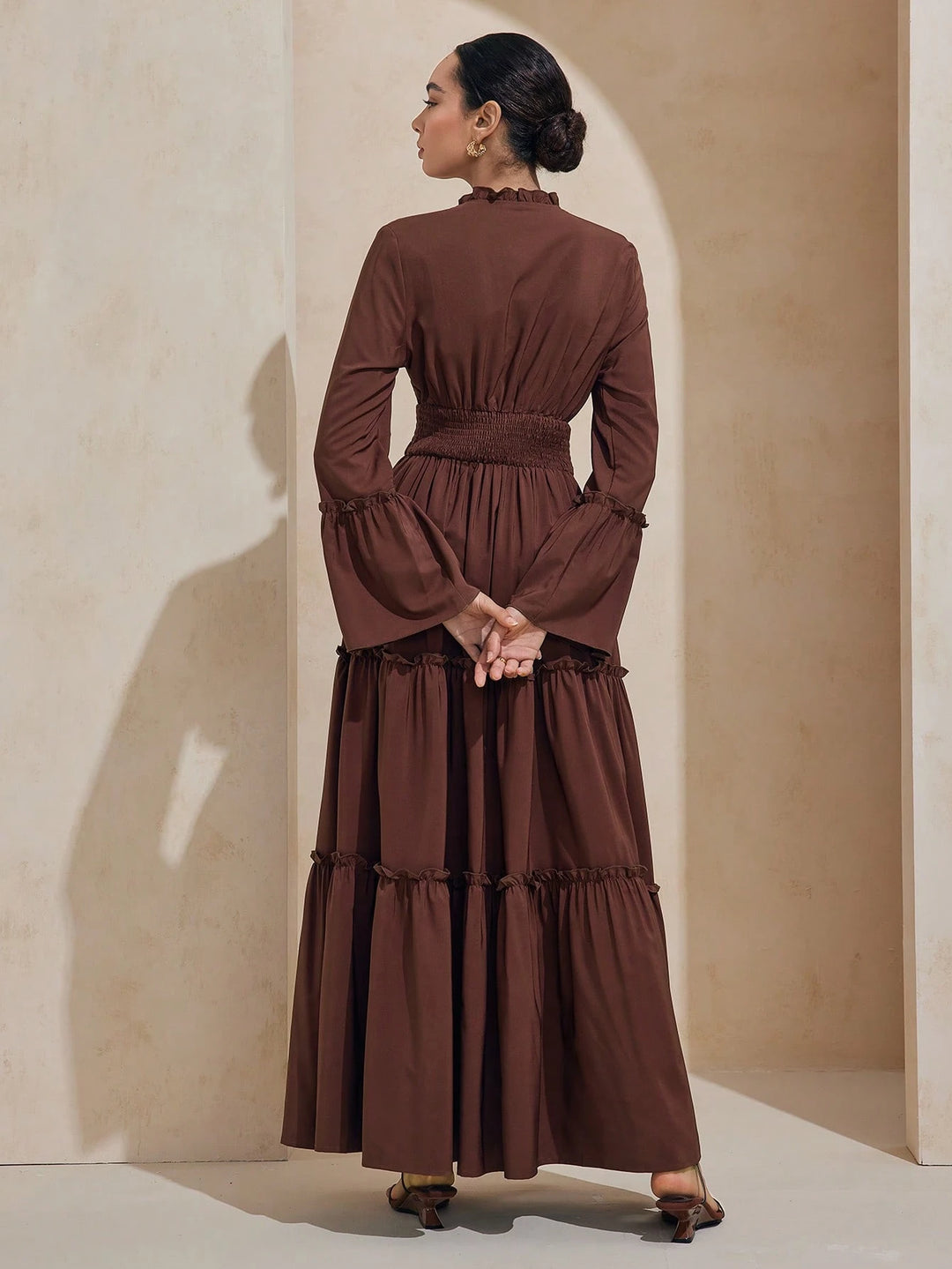 Rochie maxi SHEIN, maro