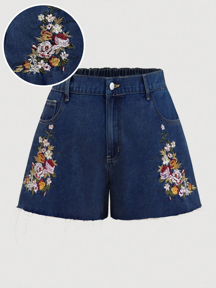 Pantaloni scurți de blugi SHEIN, albastru