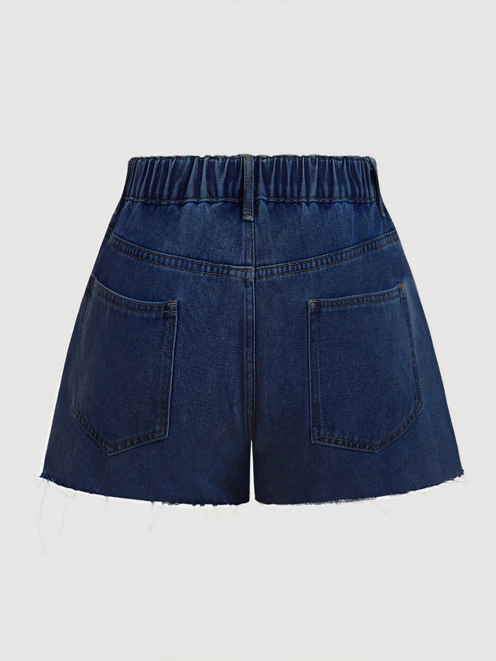 Pantaloni scurți de blugi SHEIN, albastru