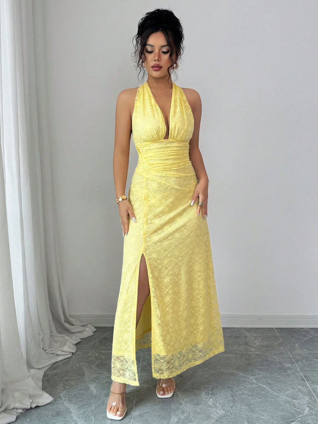 Rochie maxi SHEIN, galben
