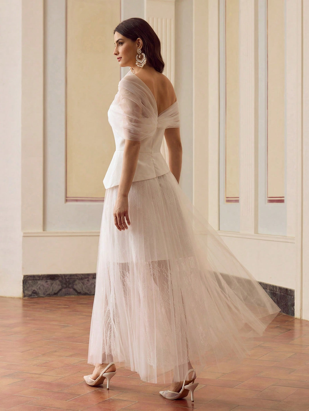 Rochie maxi SHEIN, alb