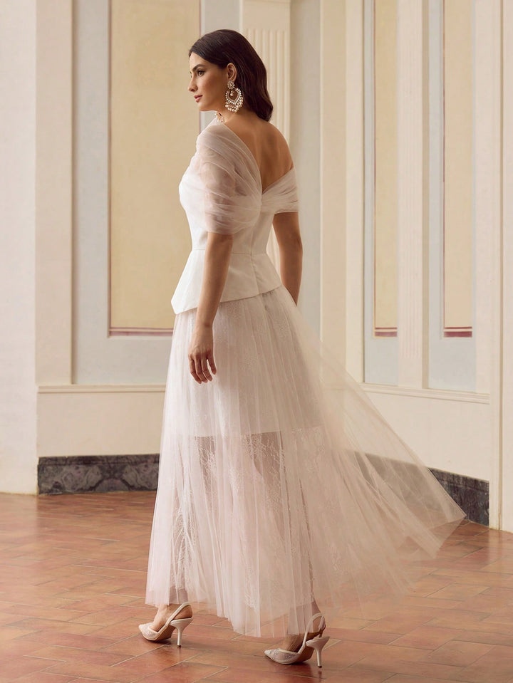 Rochie maxi SHEIN, alb