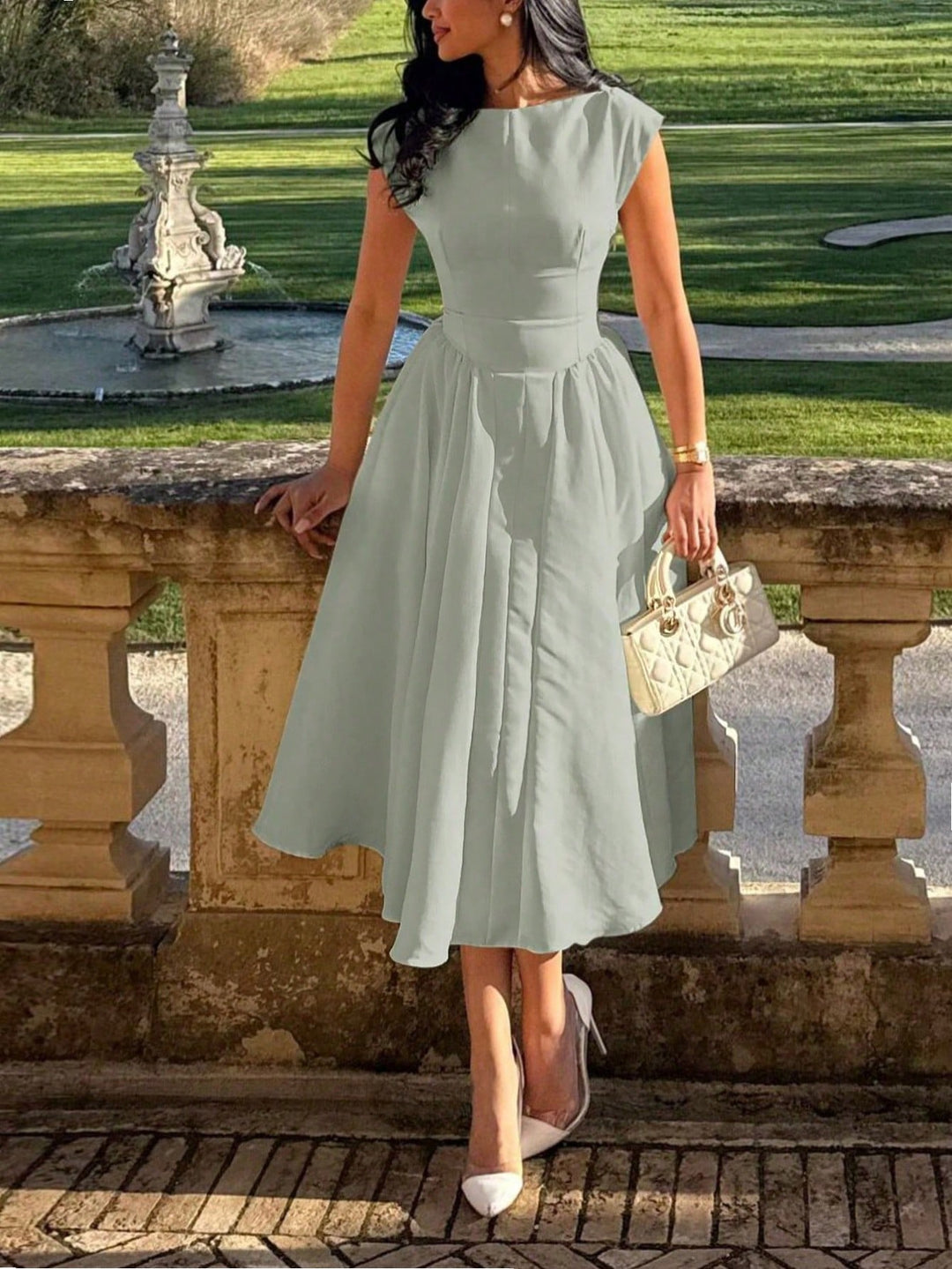 Rochie maxi SHEIN, kaki