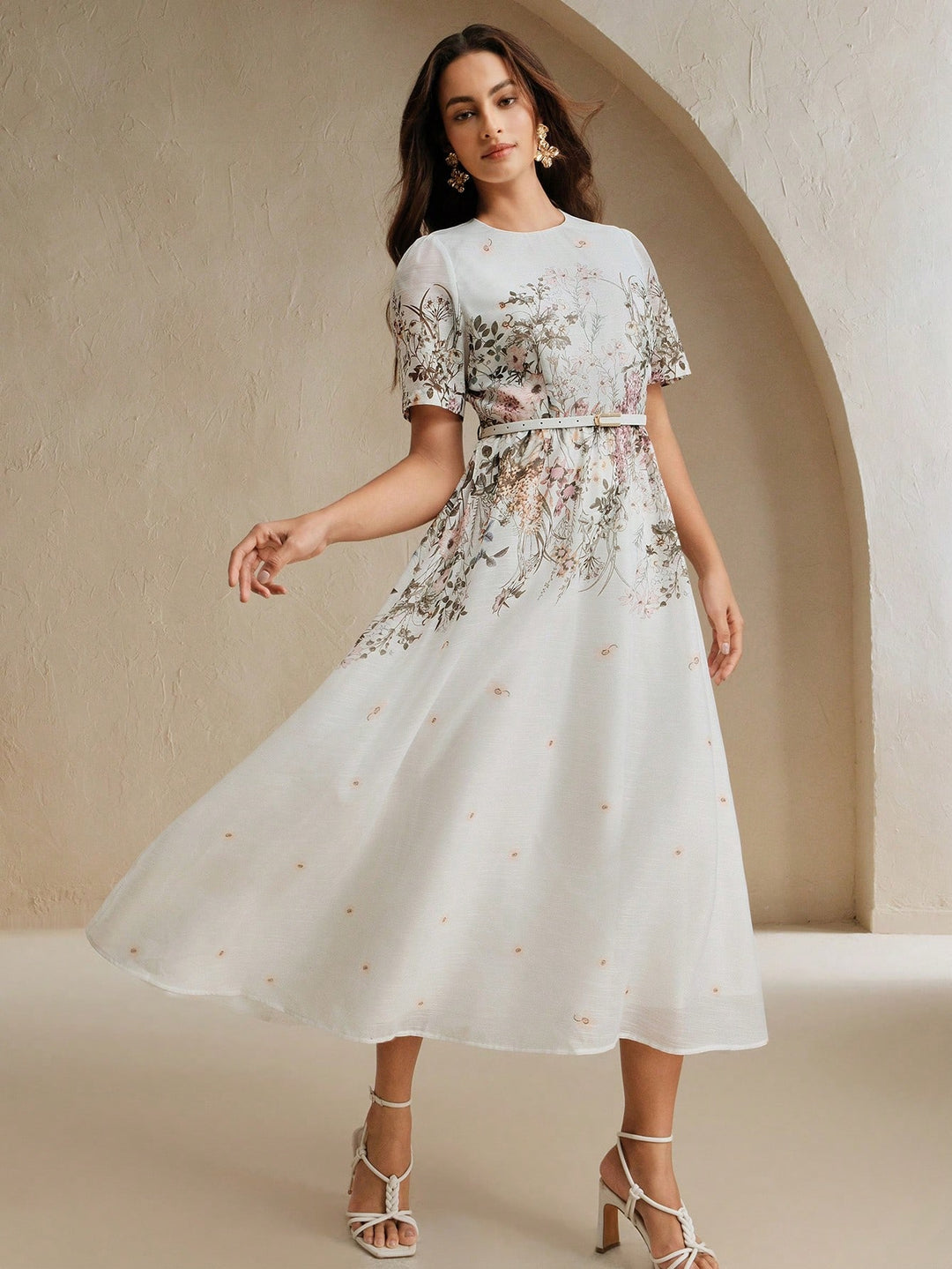 SHEIN maxi ruha, fehér