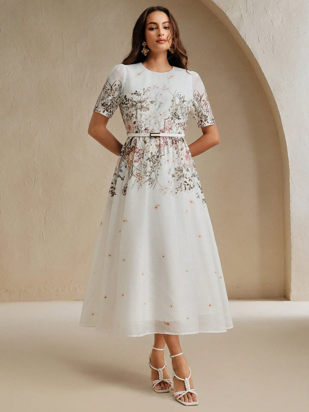 SHEIN maxi ruha, fehér
