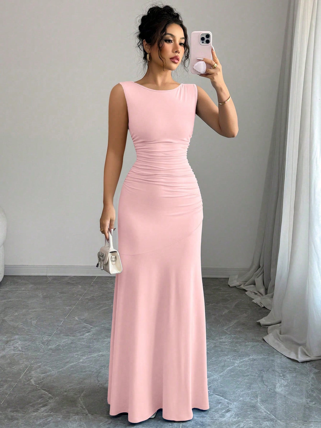 Rochie maxi SHEIN, roz