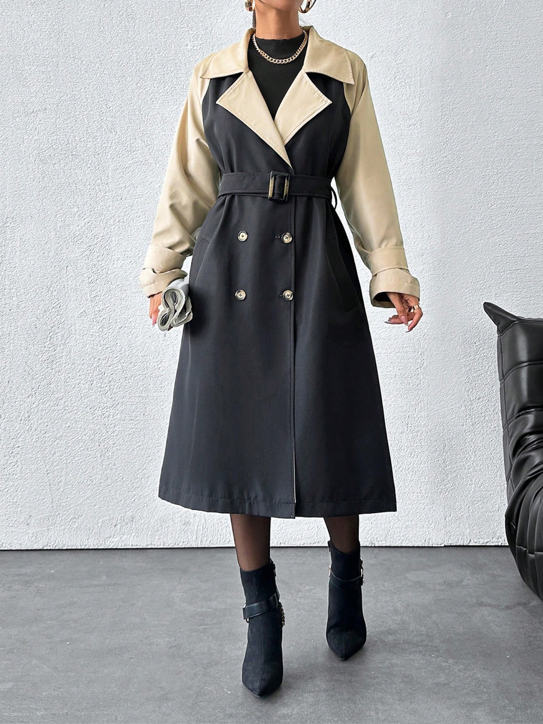 Trench SHEIN, mix culori