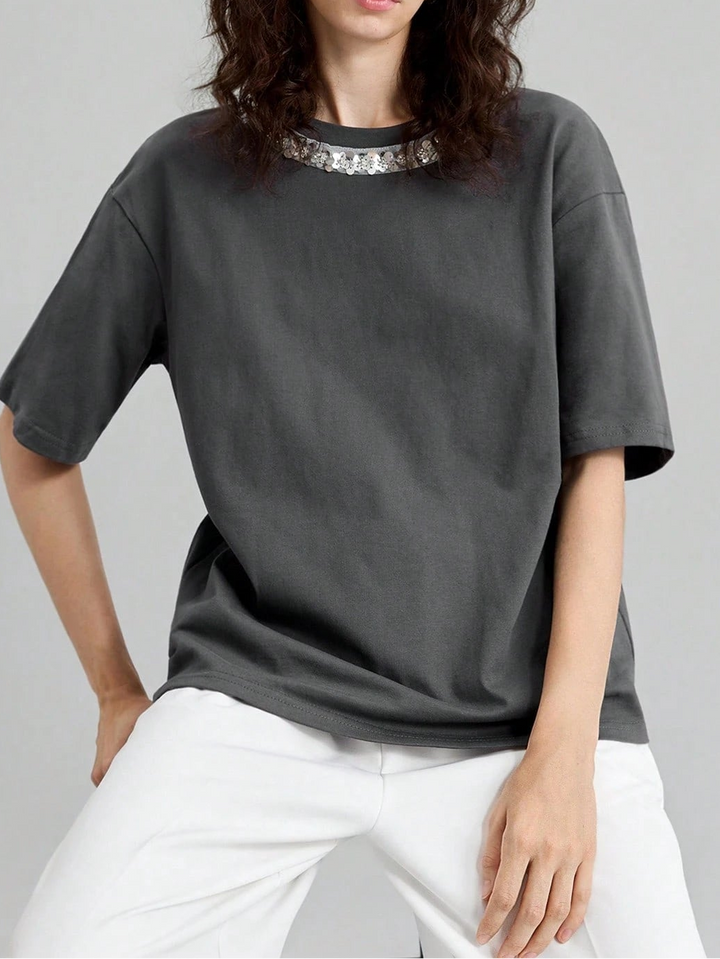 Shein póló, szürke