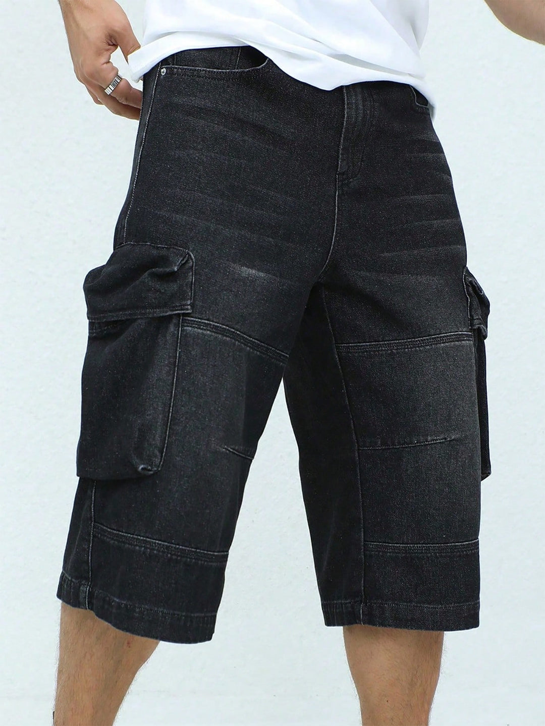 Pantaloni scurți SHEIN, negru