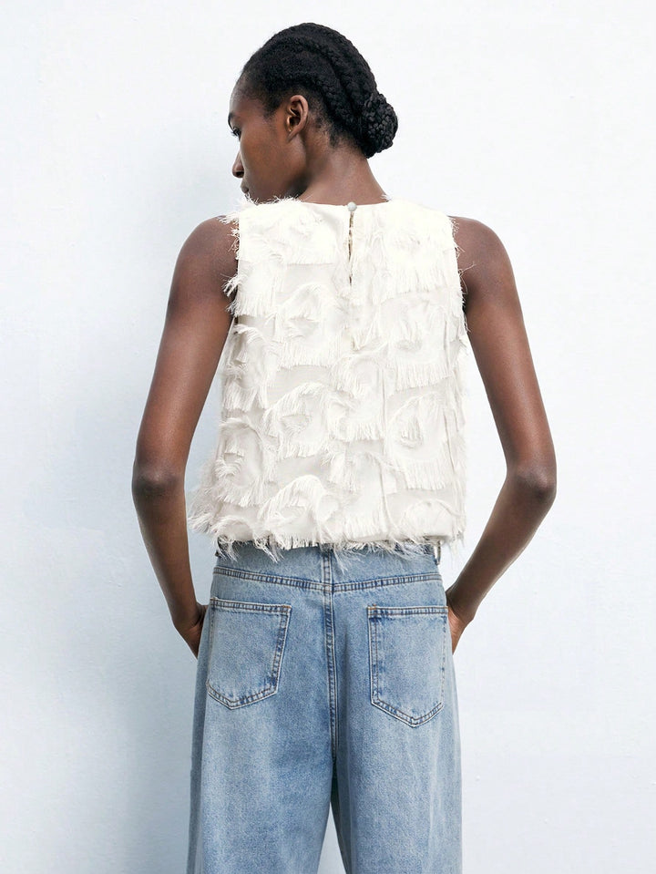 Top SHEIN, crem
