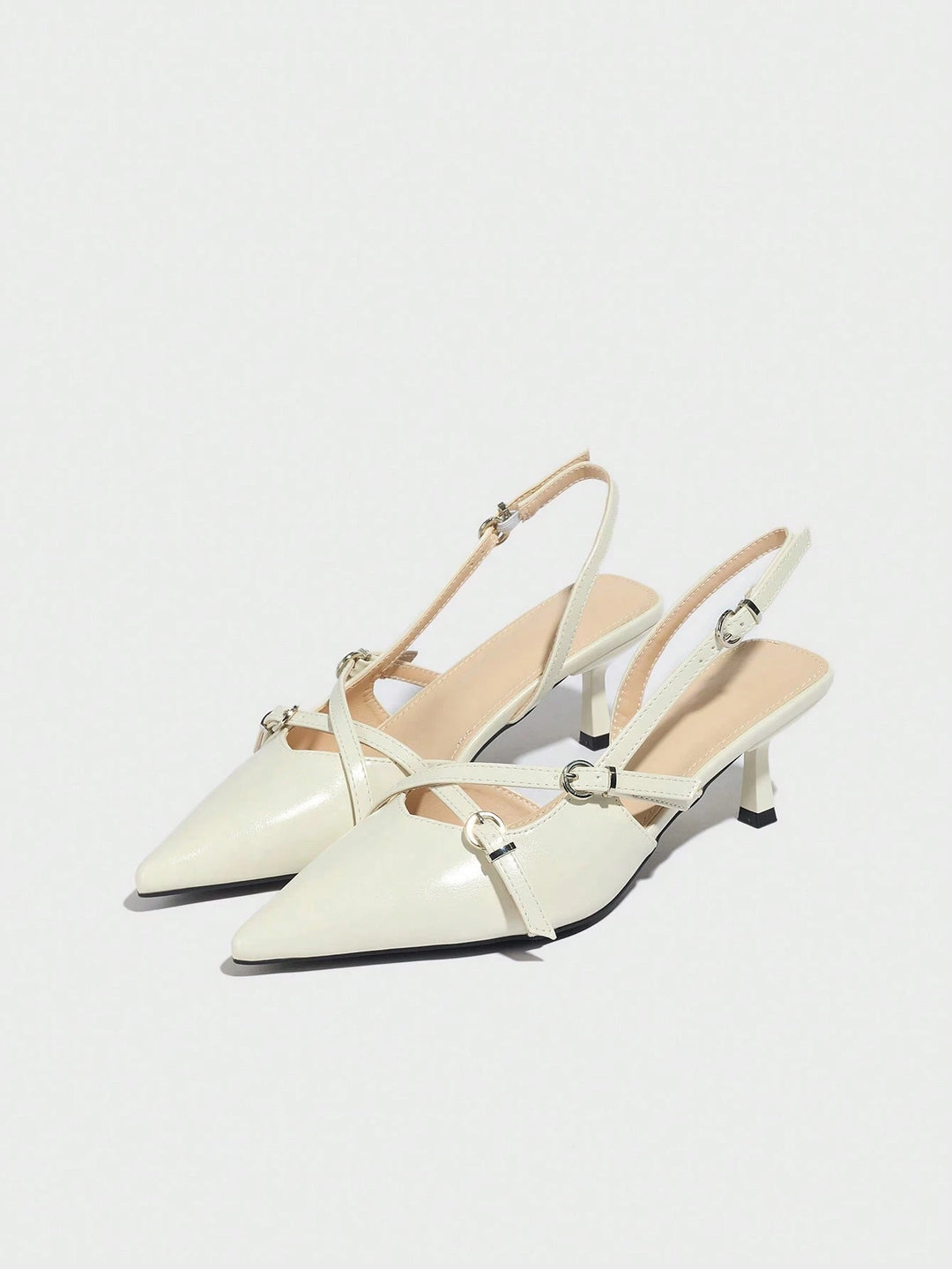 Pantofi cu toc SHEIN, crem