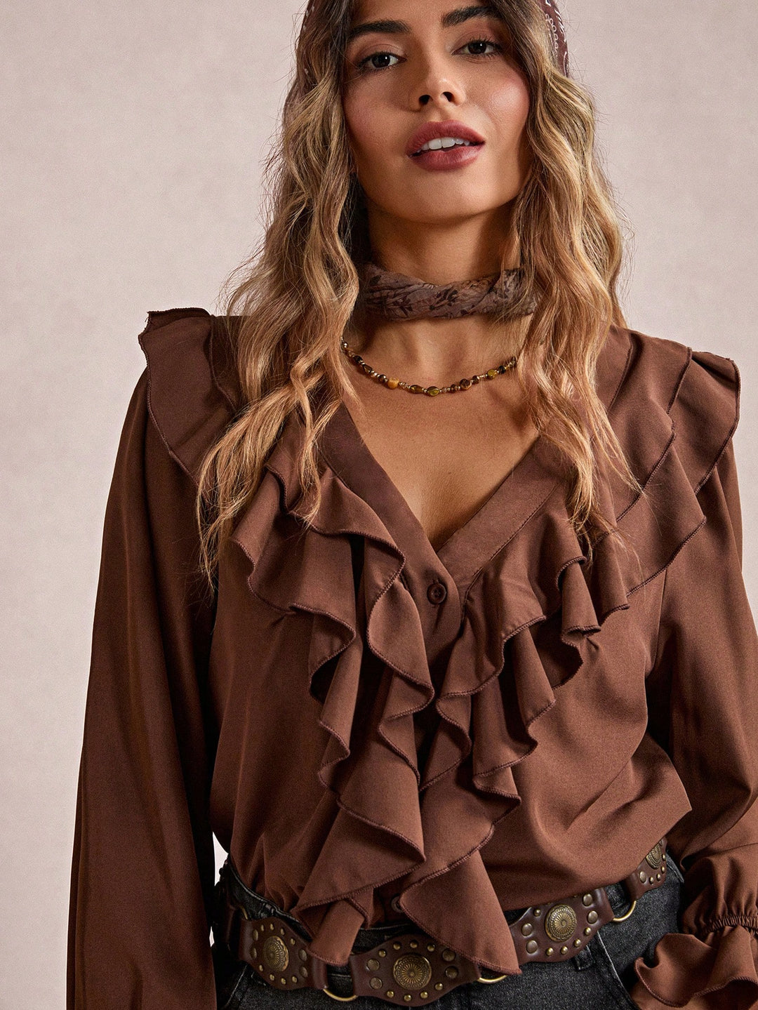 SHEIN blúz, barna