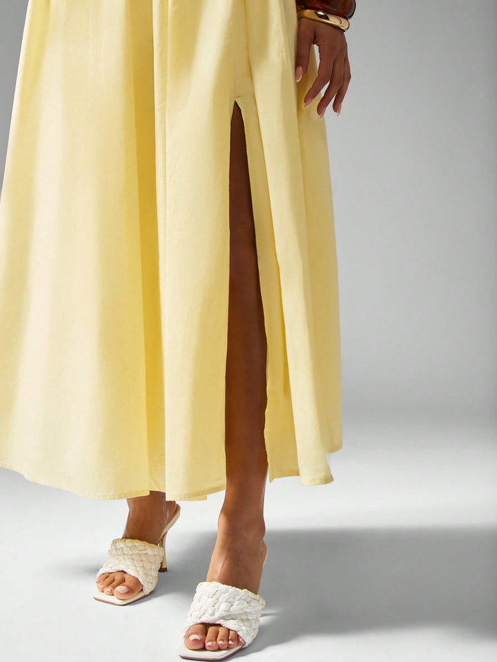 Rochie maxi SHEIN, galben