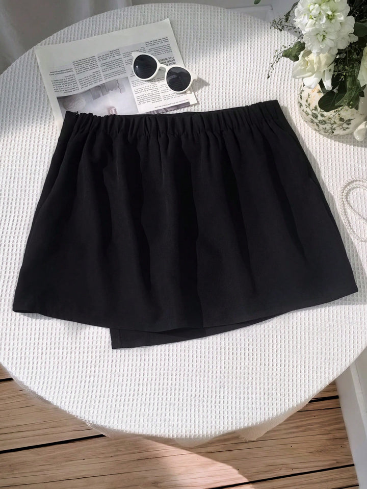 Fustă pantalon Shein Curve+, negru