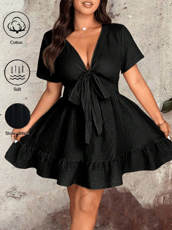 Shein Curve+ miniruha, fekete