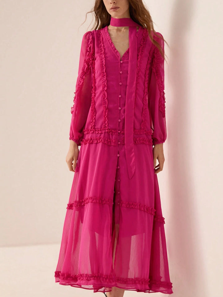 Rochie maxi SHEIN, roz