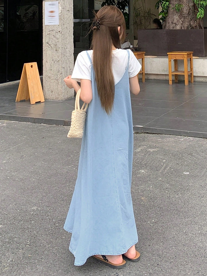 Shein maxi ruha, kék