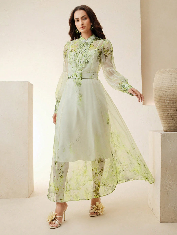 Rochie maxi SHEIN, verde