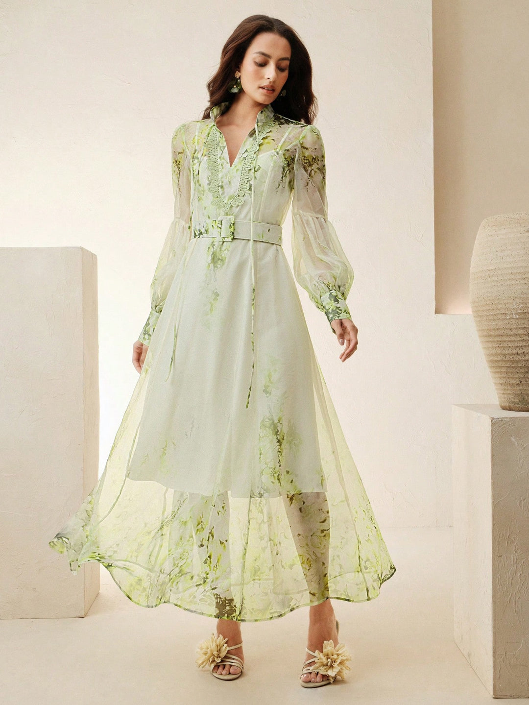 Rochie maxi SHEIN, verde
