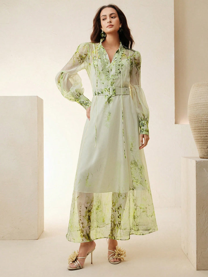 Rochie maxi SHEIN, verde